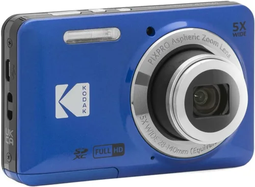 Miniatura 5 de KODAK PIXPRO Friendly Zoom FZ55-BL - Cámara digital de 16 MP con zoom óptico 5X, gran angular de 1.102 in y pantalla LCD de 2.7 pulgadas (azul)