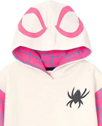 Miniatura 5 de Marvel Spider-Man Spider-Gwen Ghost Spider - Vestido de patinadora de forro polar para niñas pequeñas y grandes