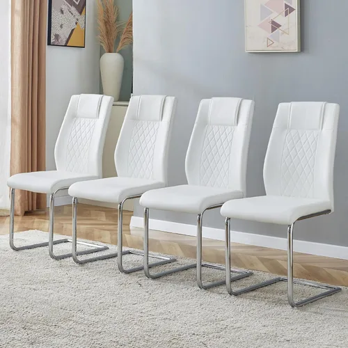 Miniatura 21 de Dining Chairs Set of 6,Kitchen Chairs with Leather Cushions,Modern Dining Chairs with Gold Metal Frame,Dinner Chairs for Kitchen & Dining Room and