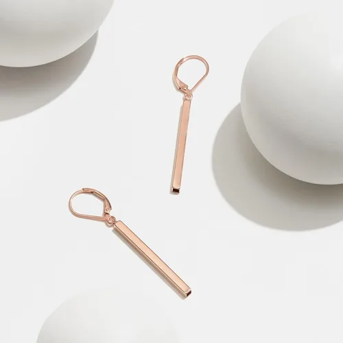 Miniatura 16 de Amazon Essentials Aretes colgantes de oro amarillo de 18 quilates o oro rosa de 14 quilates sobre plata esterlina (anteriormente colección Amazon)