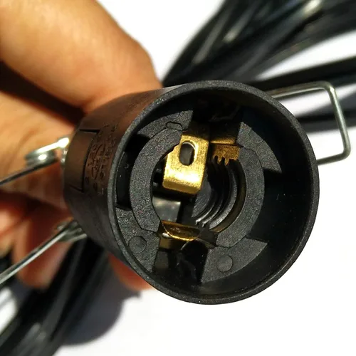 Miniatura 5 de Cable de repuesto para lámpara de sal de 6 pies con interruptor de encendido/apagado y base de candelabro E12, Negro