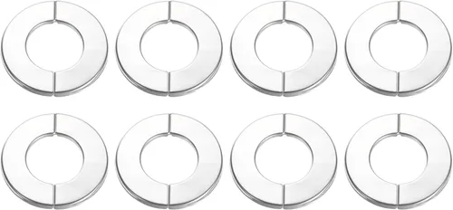 Miniatura 26 de uxcell Brida dividida de pared, placa redonda de escudo de acero inoxidable 304 de 0.866 in para tubo de diámetro de 0.866 in