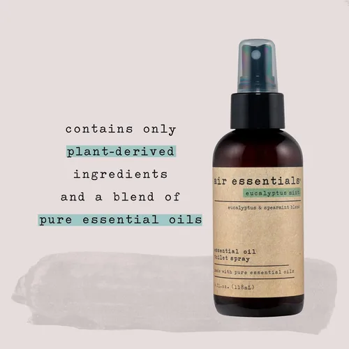 Miniatura 3 de Air Essentials Aerosol de aceite esencial de 4 onzas, elimina los olores del baño y el inodoro con aceites esenciales puros, ambientador hecho