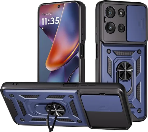 Miniatura 13 de Funda para Motorola Moto G 5G 2024 con protector de pantalla, funda protectora con protector de cámara, funda protectora con función atril para Moto