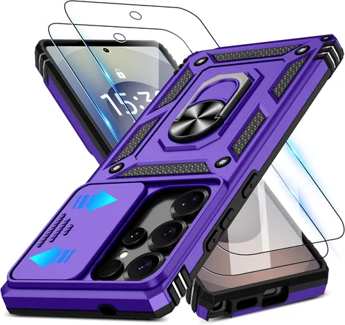 Miniatura 74 de ATUMP Funda para OnePlus Nord N200 5G con protector de pantalla HD con cubierta para cámara deslizante, soporte de anillo de rotación de 360°