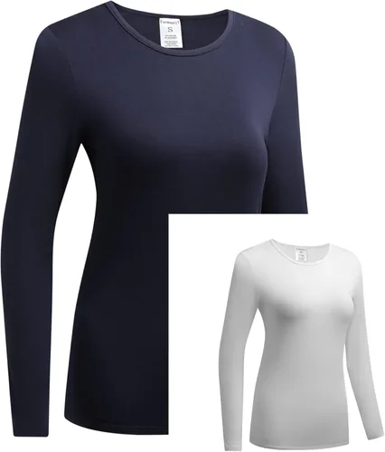Miniatura 4 de Formeet17 Paquete de 2 camisetas de manga larga para mujer