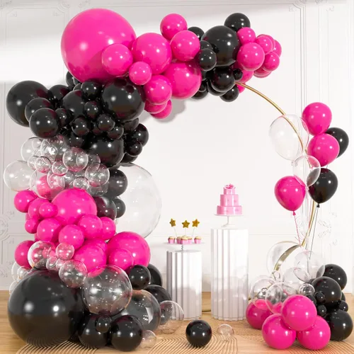 Miniatura 9 de 113pcs Black and Gold Balloon Garland Arch Kit, 18 12 10 5 Inch Black Metallic Gold Confetti Latex Balloons for 2026 Graduation Decorations Class of