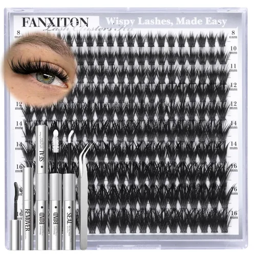 Miniatura 16 de Extensiones de racimos de pestañas voluminosas con racimos de manga puntiagudos, 300D, pestañas de 10-18 mm de grosor, extensiones de pestañas