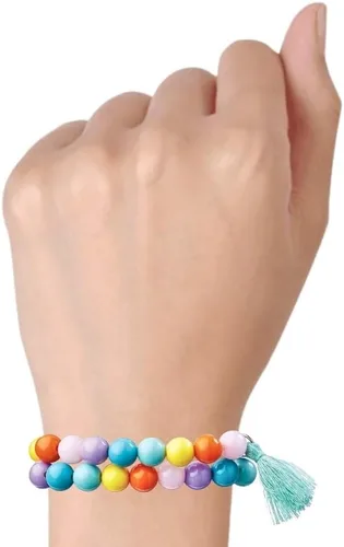 Miniatura 5 de Amscan Conjunto de pulseras de cuentas para mujer, multicolor, 3.7 pulgadas de EE. UU