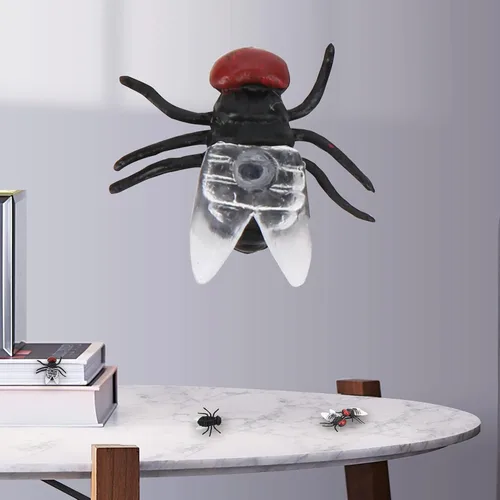 Miniatura 7 de Zerodis Juguete de simulación 20pcs de plástico modelo de broma de juguete de broma juguete simulación mosca para niños y mascotas (#1)