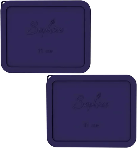 Miniatura 8 de Sophico Tapa rectangular de almacenamiento de silicona para 11 tazas de repuesto para cuencos de vidrio Pyrex 7212-PC, recipiente no incluido