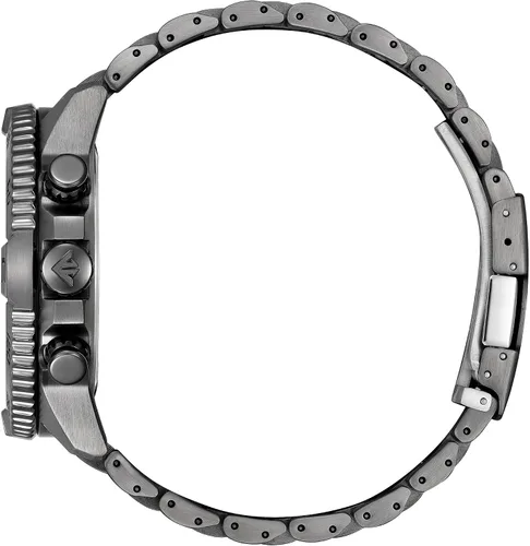 Miniatura 2 de Citizen Reloj Eco-Drive Promaster Navihawk A-T para hombre, esfera verde, pulsera de acero inoxidable gris, cronometraje atómico