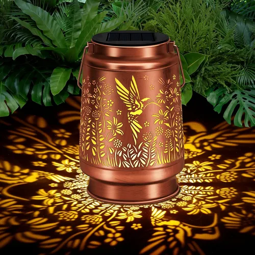 Miniatura 10 de Farol solar impermeable para exteriores, decoración de jardín, regalos de cumpleaños de Navidad para mujeres, mamá, abuela, jardín decorativo