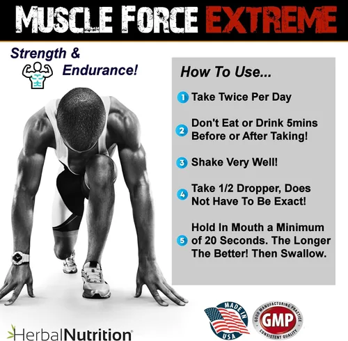 Miniatura 5 de Muscle Force Extreme - Paquete de 2 botellas de fórmula patentada de 345 mg, nuestro spray de fuerza y resistencia más fuerte, mejora la fuerza