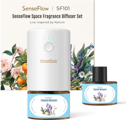 Miniatura 17 de Difusor de aceite esencial para el hogar, difusor inteligente de aromaterapia sin agua SF101S Pro, aroma de habitación enchufable con temporizador