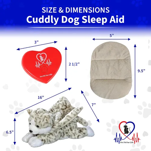 Miniatura 3 de Pet Fit For Life Animal de peluche para gatos – Ayuda calmante para dormir con latidos cardíacos recargables por USB y paquete de calor para aliviar