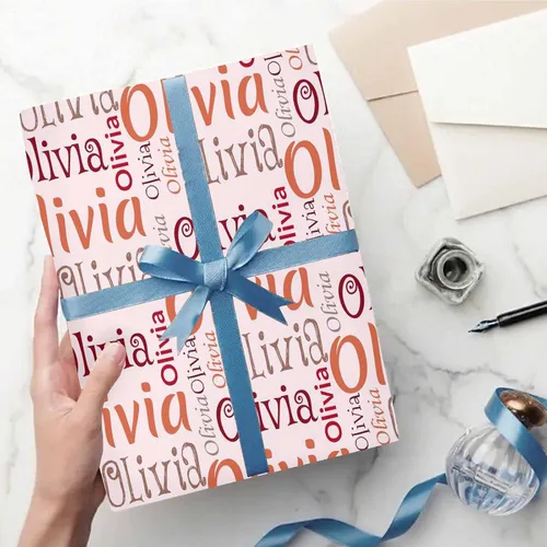 Miniatura 6 de Artsadd Rollos de papel de regalo de cumpleaños personalizados con nombre, papel de regalo de Navidad personalizado para niños, hombres y mujeres