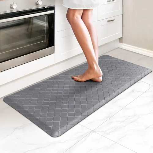 Miniatura 32 de HappyTrends Alfombras antifatiga para cocina, 4/5 pulgadas de grosor, antideslizantes, impermeables, ergonómicas, cómodas para cocina, suelo, hogar
