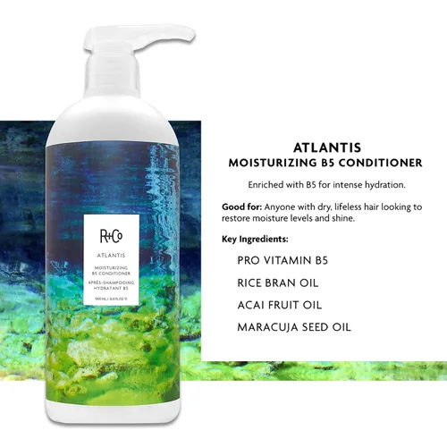 Miniatura 3 de R+Co Atlantis - Juego de champú y acondicionador hidratante B5 Hidratación profunda y reparación para cabello seco Vegano + libre de crueldad