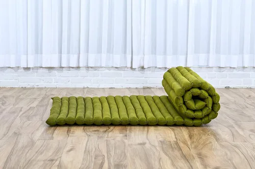 Miniatura 7 de Leewadee - Colchón de suelo plegable - Futón japonés enrollable - Alfombra de tatami de triple pliegue - Cama de piso para invitados - Colchón