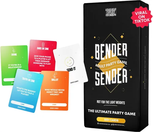 Juego de fiesta para adultos Bender Sender – Juego de cartas para fiestas de adultos 21+ | Más de 500 desafíos audaces y rompehielos | Noche de