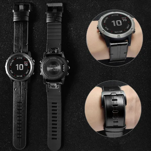 Miniatura 5 de Abanen Correa de reloj para Garmin epix Pro de 2.008 in, Fenix 8 de 2.008 in, Instinct 3 de 1.77 pulgadas, correa híbrida de silicona suave