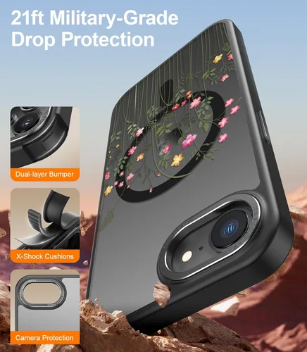 Miniatura 507 de Goodon para iPhone 15 Pro Max con protector de pantalla de privacidad, compatible con Magsafe, funda translúcida mate a prueba de golpes - Linda