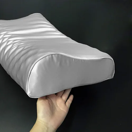 Miniatura 16 de Funda de almohada de seda para almohada de cuello de espuma viscoelástica, funda de almohada de seda de morera pura para almohada cervical de Beige