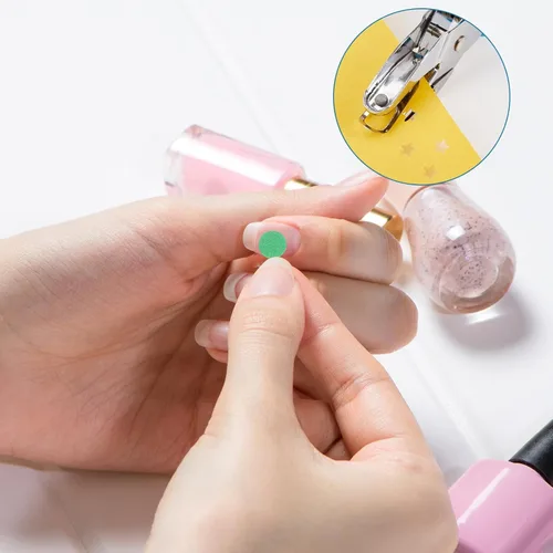 Miniatura 6 de Zonon 3 piezas perforadoras de papel con formas de agujeros de un solo agujero para manualidades, perforadoras de metal manuales con agarre de 1/4