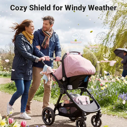 Miniatura 6 de Rquite Funda de asiento de automóvil para bebé, fundas de asiento de automóvil de invierno para niño y niña, funda impermeable para asiento