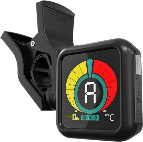 Miniatura 10 de KLIQ UberTuner, afinador profesional de clip para guitarra, bajo, ukelele, violín, mandolina, banjo y todos los instrumentos, afinación cromática
