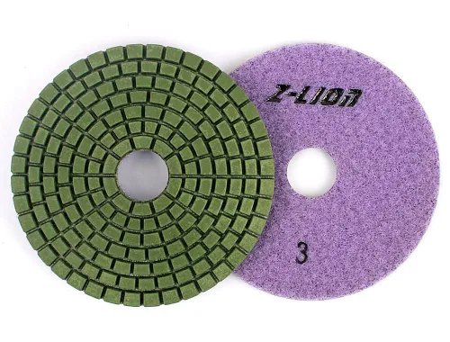 Miniatura 6 de Z-Lion Dimoand - Almohadilla de pulido de 3 pasos, muela abrasiva abrasiva de 4 pulgadas para piedra de ingeniería de mármol de granito 3 piezas/lote