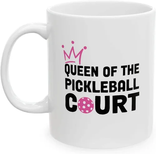 Miniatura 5 de Panvola Queen of the Pickleball Court Pickleball Regalos para mujeres, esposa, mamá, abuela, tía, novia, taza de cerámica regalos para amantes
