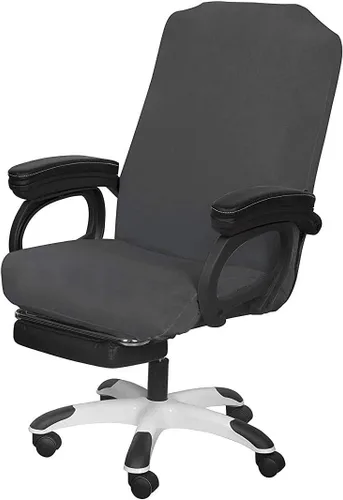 Miniatura 26 de SARAFLORA Paquete de 2 fundas para sillas de oficina, fundas elásticas para sillas de escritorio, fundas extraíbles para silla de oficina con Negro