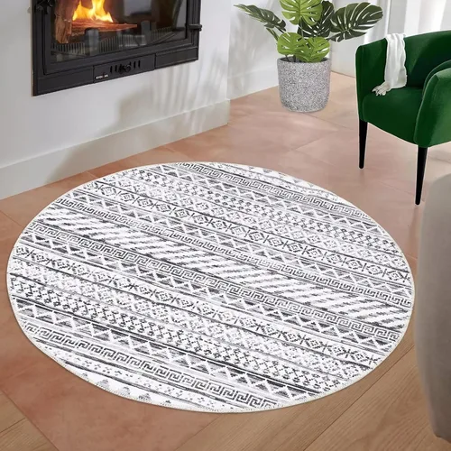 Miniatura 11 de Zacoo Alfombra bohemia para pasillo de 2 x 6 pies, alfombra geométrica de pelo bajo, antideslizante, resistente a las manchas, para cocina, marino