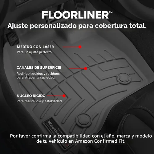 Miniatura 3 de Weathertech Revestimientos de suelo personalizados para Ford F-150 Raptor, F-150, F-150 Lightning, 1ª y 2ª fila (44697-1-6), negro