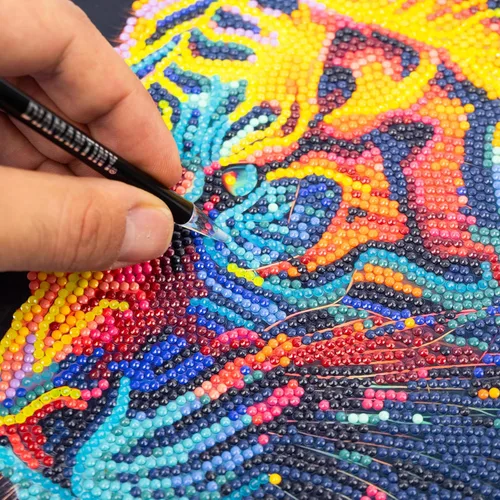 Miniatura 4 de DIAMANTINY - Pintura Tigre por Números, Multicolor, A4, 96026
