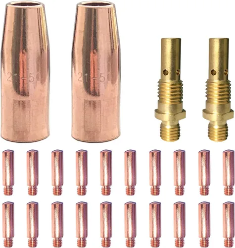 Kit de pistola de soldadura Mig de 0.030 pulgadas para Lincoln Magnum 100L Tweco Mini/#1 Pistola Mig: 20 puntas de contacto 11-30 0.030 pulgadas + 2
