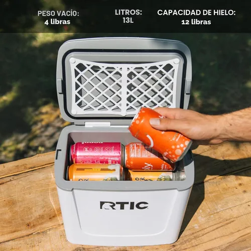 Miniatura 4 de RTIC Hielera Personal para Viaje por Carretera de 8 QT, Pequeña, Compacta, Aislada, Caja de Hielo Portátil para Comida, Bebida, Bebidas, Playa