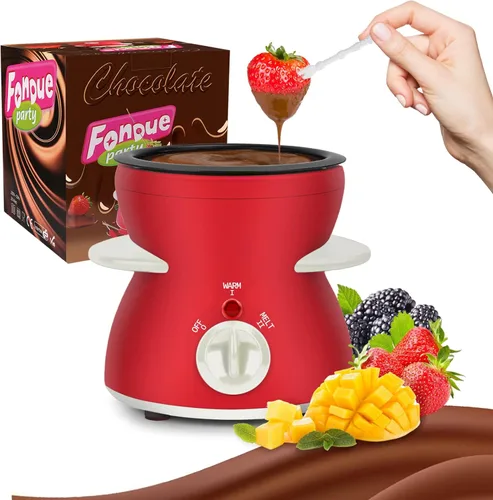 Juego de ollas para fondue, mini juego de macetas eléctricas para fundir queso de chocolate, máquina de fondue de chocolate con tenedores de