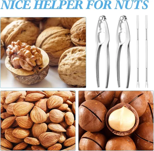 Miniatura 7 de Zhehao Juego de galletas y púas de langosta para fiestas de mariscos, suministros para cenas, herramienta de patas de cangrejo de acero inoxidable