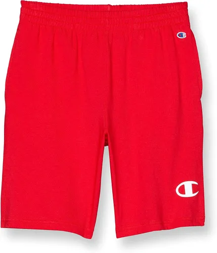 Champion Pantalones cortos de algodón para niños, pantalones cortos de gimnasio para niños, algodón, logotipo C grande, gráficos, 8 pulgadas