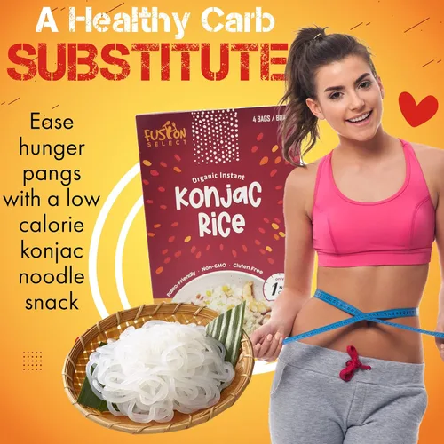 Miniatura 2 de Fusion Select Konjac Noodles - Shirataki Angel Hair sustituto a base de plantas - Pasta de dieta saludable - rica en fibra - Vegana, apta para keto