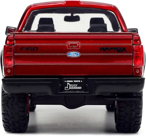 Miniatura 7 de Jada Toys Just Trucks 1:24 2011 Ford SVT Raptor - Coche fundido a presión rojo con estante para neumáticos, juguetes para niños y adultos