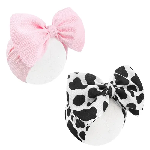 Miniatura 15 de Diademas de arco iris para el pelo para bebés, niñas, 2 unidades, recién nacidos, niños pequeños, accesorios para el cabello, lazo para la cabeza