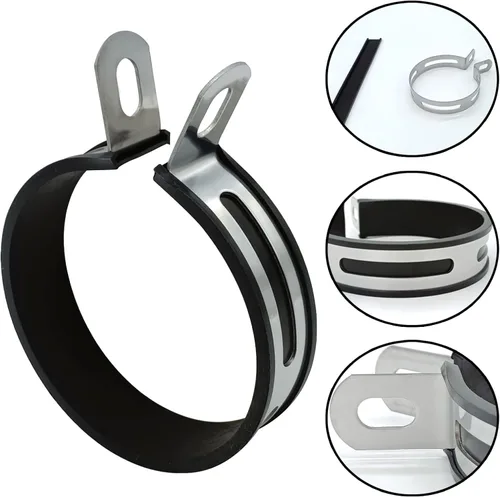 Miniatura 7 de Clip de Escape Universal Semicircular para Motocicleta Soporte Colgante de Tubería de Silenciador de Escape Soporte de Tubería de Silenciador
