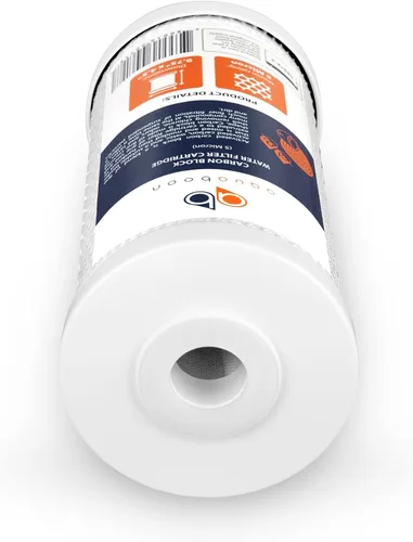Miniatura 6 de Aquaboon Big Blue Micron 5 cartuchos de carbono de cáscara de coco para filtro de agua de 10 pulgadas x 4 1/2 pulgadas