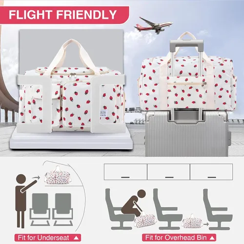 Miniatura 195 de Pequeña bolsa de gimnasio para mujer, bolsa de viaje con compartimento para zapatos