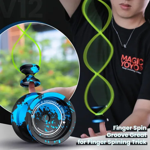 Miniatura 3 de MAGICYOYO V12 Yoyo Profesional de Girar con Dedo para Niños Principiantes, Yoyo No Sensible para Jugadores Avanzados, Yo Yo Profesional para Trucos