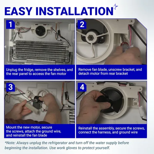 Miniatura 7 de BlueStars Motor de ventilador evaporador de refrigerador 2315539 actualizado – Compatible con refrigeradores Whirlpool y Kenmore – Reemplaza